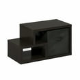 thumbnail image 2 of Furinno Viola Multipurpose Shelf with Storage Bin, Dark Oak/Black, 2 of 6