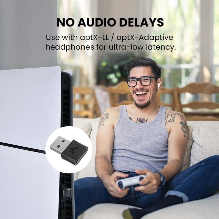 Avantree DG80-Gaming (2025) - Adattatore Bluetooth 5.3 Per PS5 E Console, Bassa Latenza, AptX-Adaptive - Foto 2