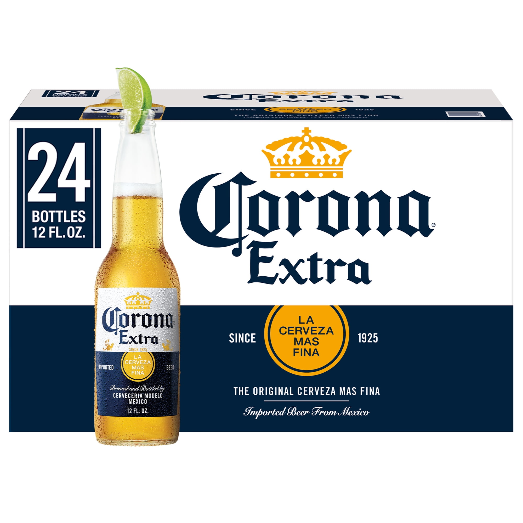 Corona Extra Mexican Lager Import Beer, 24 pack 12 fl. oz. Bottles, 4.6% ABV