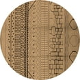 thumbnail image 1 of Ahgly Company Indoor Round Solid Brown Modern Area Rugs, 5' Round, 1 of 4
