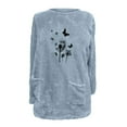 thumbnail image 4 of ShiShine Women's Dandelion Plush Crew Neck Sweatshirt - Pullover Loose Winter Soft Warm Casual Long Sleeve Tops, 4 of 4