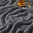 thumbnail image 5 of X XBEN Knitted Throw Blanket for Couch, Bed and Sofa, Super Soft Blanket with Tassels,Dark Gray Throw Blanket-All Seasons Suitable(50"x90"), 5 of 6