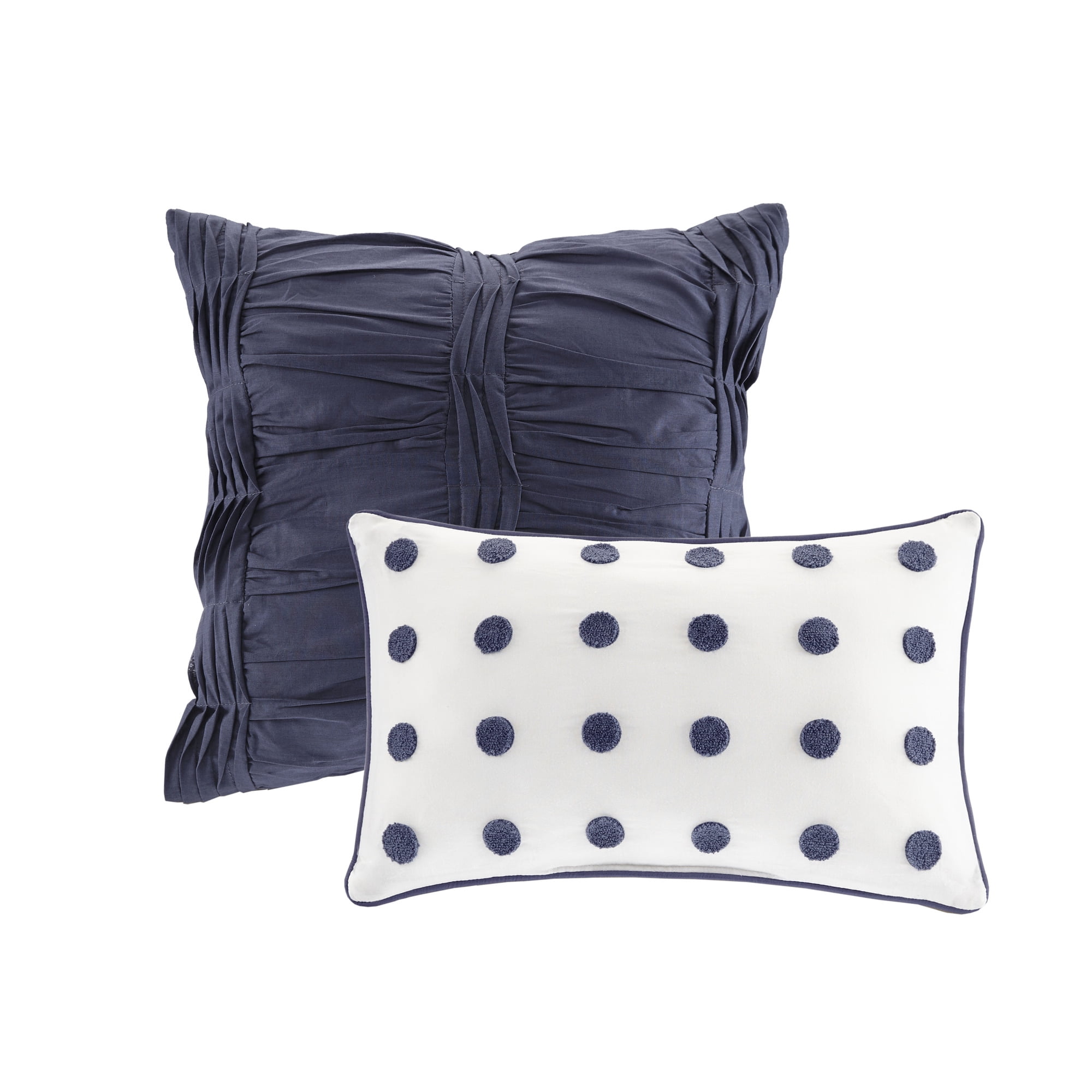 Home Essence Apartment Kay Cotton Jacquard Duvet Cover Set, Indigo Blue, Twin/Twin XL