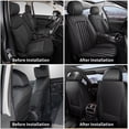 thumbnail image 6 of HQBQBUG Car Seat Covers Front Seats Fit for Subaru Outback 2007-2024 2025 Waterproof Comfort Leather Car Seat Cover Protectors with Lumbar Support Black,Front Seat, 6 of 6