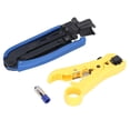 thumbnail image 2 of Pelacables Alicates de prensado Pelacables Juego de herramientas de crimpado de cables con 20 piezas Conector F para cable coaxial RG59 RG6, 2 of 8