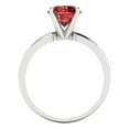 thumbnail image 4 of Solitaire Engagement Ring for Women - 1.5ct Natural Garnet in 14K White Gold Promise Ring, 4 of 6