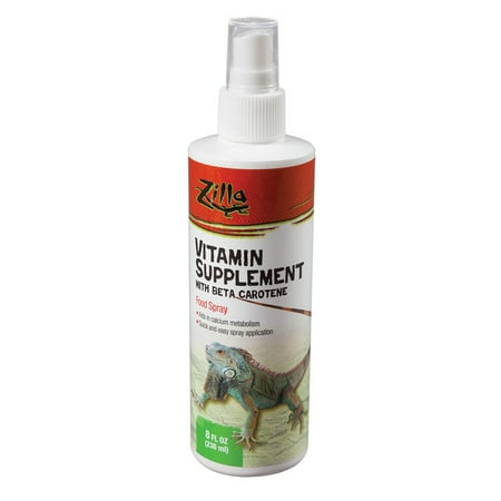 Reptile Spray - Zilla Vitamin Food Spray for Reptiles, 8oz