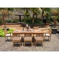thumbnail image 5 of Grade-A Teak Dining Set: 8 Seater 9 Pc: 118" Rectangle Table And 8 Lua Stacking Arm Chairs Outdoor Patio WholesaleTeak #51LU2409, 5 of 6