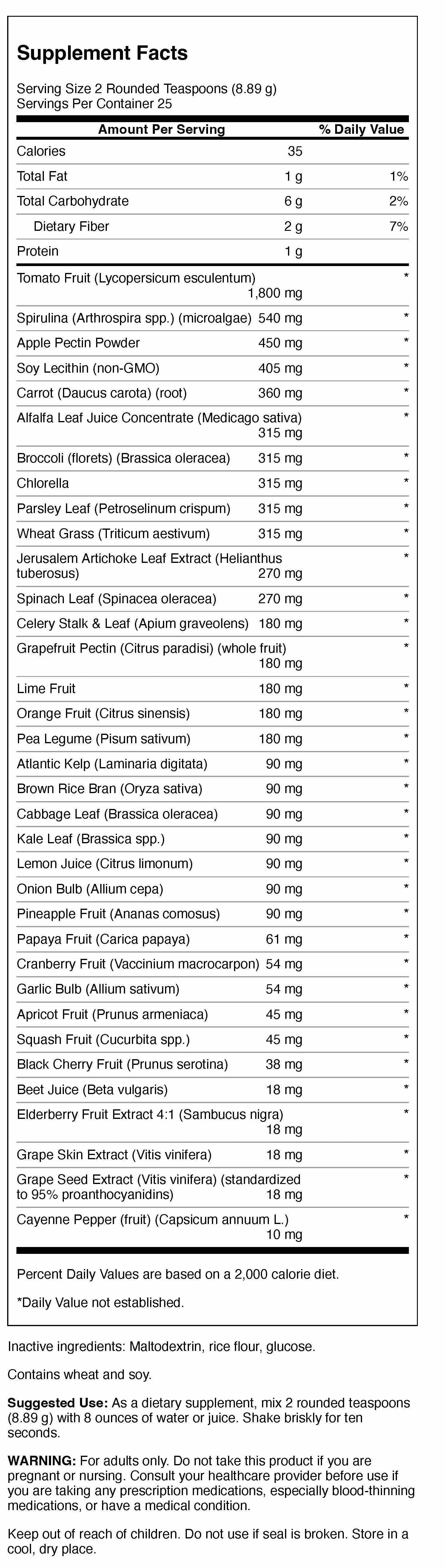 Swanson Fruit and Vegetable Powder 8.11 oz Powder