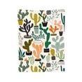 thumbnail image 2 of LNWH Multiple Cactus Plants Art Pattern Throw Blanket, Fluffy Soft Cozy Bed Flange Plush Blankets, 80"x60", 2 of 8