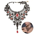 thumbnail image 2 of Collier Halloween Mode Dentelle Steampunk Rétro Collier Déclaration Collier Bavoir, 2 of 10