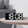thumbnail image 2 of MINKUROW LED Digital Wall Clock with Display,Auto-Dimming,12/24Hr Format - for Living Room,Bedroom,Office White, 2 of 6