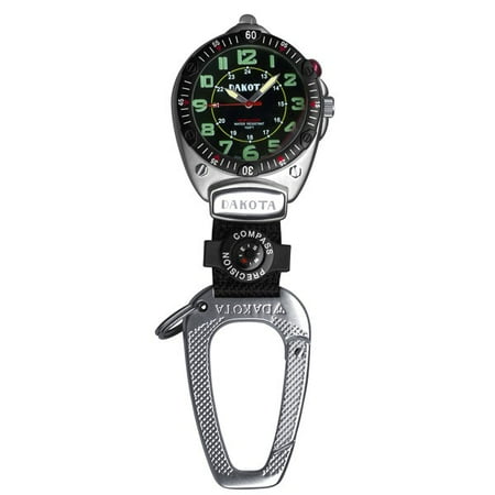 - Big Face, LED Microlight Clip Watch with Military Dial