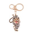 thumbnail image 1 of Keychain Pendant Sparkling Rhinestones Tiger Shape Charm Key Chain Strong Lobster Clasp Multi-Functional Key Holder, 1 of 8