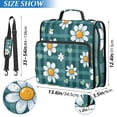 thumbnail image 3 of Zipper Binder Flower 1.5 Inch Binder Folder Bag with Shoulder Strap and Handle, 3 of 8