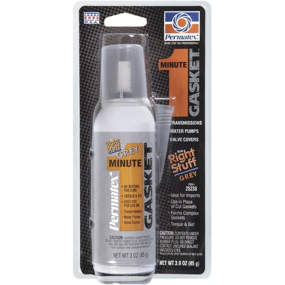 Permatex 25238 The Right Stuff 1 Minute Grey Gasket Maker, 3 oz
