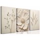 thumbnail image 1 of Lienzo decorativo para pared UZXTFQU, planta floral de color beige neutro, x3, 1 of 6