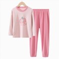 thumbnail image 5 of TOWED22 Toddler Baby Girl Boy Clothes Outfits 2 Piece Long Sleeve Crewneck Tee and Relaxed Joggers Pants Set Fall Winter Print Clothing(Pink,11-12 Y), 5 of 7