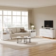 thumbnail image 3 of Aufeile 3 Piece Dresser and Nightstand Set for Bedroom, 53" 6 Drawer Wood Dresser with 2 Nightstands and Charging Station, Modern Bedroom Furniture Set with Storage Drawers, White, 3 of 11