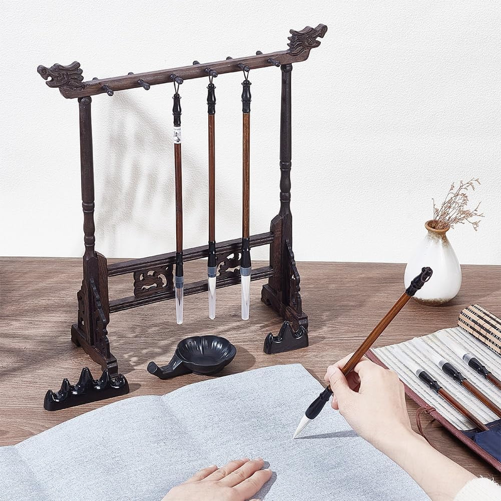 15Pcs Chinese Calligraphy Brushes Set Kanji Japanese Sumi Painting Writing Drawing Brush Kit