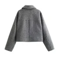 thumbnail image 5 of ASDS-Chaqueta corta de Tweed con cremallera para mujer, abrigo corto de temporada media, novedad en prendas de vestir exteriores, Otoño e Invierno, 5 of 5