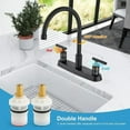 thumbnail image 5 of Black Kitchen Faucets High Arc 360°Rotating Spout Kitchen Sink Faucet 2 Handle 8 Inch Centerset Kitchen Faucet, 5 of 8