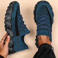 thumbnail image 1 of Men's Fashion Plain Color Knit Breathable Comfortable Anti-skid Lace Up Running Sneakers, Casual Sock Elevator Shoes, 1 of 5