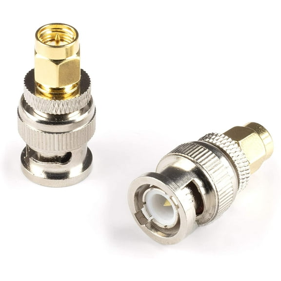 THE CIMPLE CO - Gold SMA Male to BNC Male - Male to Female Adapter RF Connector - 4 Pack