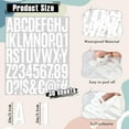 thumbnail image 2 of 1500 PCS Letter Stickers 30 Sheet Large Mailbox Numbers and Letters,Self-Adhesive Vinyl Waterproof Alphabet Stickers for Mailbox Window Door Sign Poster Bulletin Board Classroom Decor(White,2 Inch), 2 of 16