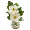 thumbnail image 1 of Nearly Natural 1847 Magnolia Artificial Arrangement in Floral Design Vase, 1 of 1