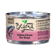 (12 Pack) Purina Beyond Pate Salmon & Brown Rice Recipe Adult Wet Cat Food, 3 oz. Cans