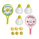 thumbnail image 1 of 2 raquetas de bádminton para niños, para exteriores, con pelota y volante. Contiene 9 bolas, 1 of 9