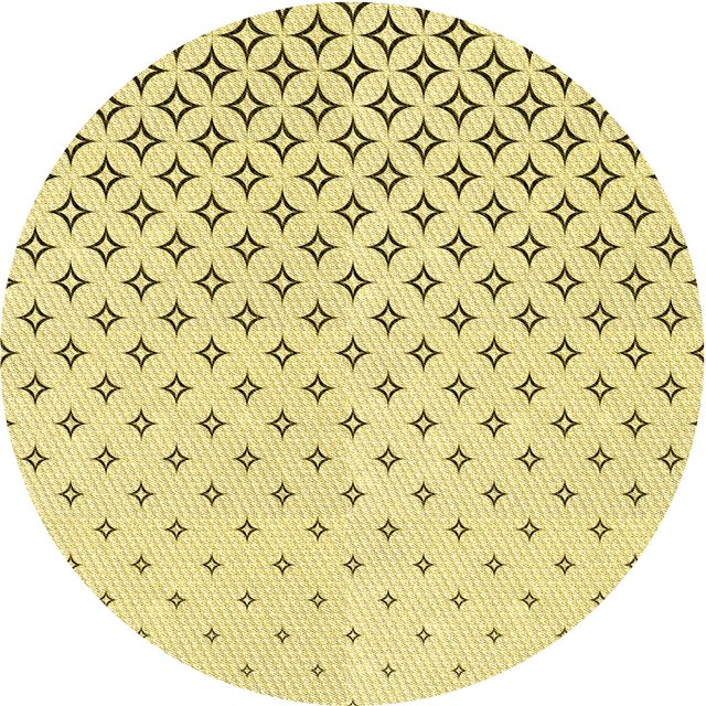 Ahgly Company Tapis d'Intérieur Lavables en Machine, Ronds de Transition Jaune Soleil, Ronds de 7'