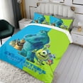 thumbnail image 3 of 3 Piece Bedding Set For Monster University Duvet Cover Sets Comforter Cover Set Cute Super Soft For Teens Kids Bedroom Gifts,1 Duvet Cover with 2 Pillowcases Twin, 3 of 6