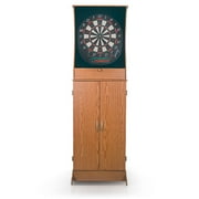 Halex Tavern Electronic Dartboard in Furniture-Style Cabinet