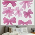 thumbnail image 2 of Autua Pink Bows Tapestry Wall Hanging Unique Style Home Decor 60x50inch, 2 of 6