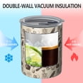 thumbnail image 2 of 12oz Coffee Tumblers Beige Halloween Skull Pumpkin Cat Pattern Stainless Steel Vacuum Insulated Travel Tumbler Coffee Cups Mug with Lid and Straw with Cleaning Brush for Cold & Hot Drinks, 2 of 5