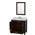 thumbnail image 3 of Wyndham Collection Sheffield 36" Wood Single Bathroom Vanity in Espresso/Chrome, 3 of 3