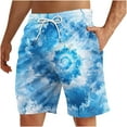 thumbnail image 2 of Ftwytp Men's Tie-Dye Print Shorts, Drawstring Waist, Side Pockets, Casual Beach Pants, Comfortable and Stylish for Summer Wear, 2 of 4