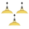 thumbnail image 1 of FSLiving H-Type Track Lighting E26 Base Industrial Adjustable Angle Lamp Yellow Metal Shade with Black Pearl Socket Track Light Fixture for Slope Ceiling Gimbal,Bulb and Track Not Included - 3 Lights, 1 of 6