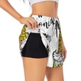 thumbnail image 2 of Haiem Gnome Sweet Honey Women's 2 in 1 Running Shorts - Lightweight Athletic Workout Gym Yoga Breathable Sports Shorts Liner with Phone Pockets-Small, 2 of 9