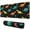 Black Colorful Dinosaurs, variant on Long Mouse Pads for Desk,Black Colorful Dinosaurs Pattern Desk Mats on Top Of Desks, Desk Mouse Pad Extra Large with 3mm Non-Slip Base and Stitched Edge for Gaming,Office,Work,Home 31.5"x11.8"