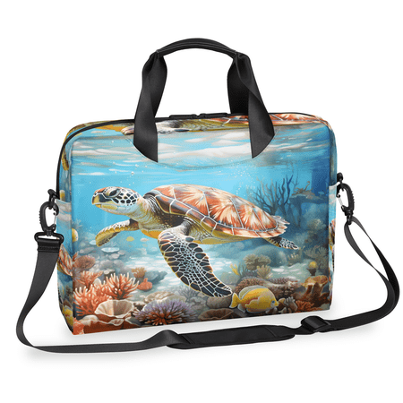 Herdesigns Sea Turtles Ocean Animal Laptop Bag for Women Men, Computer Case Briefcase Messenger Bags, 15-15.6 inch Laptop Sleeve Shoulder Bag
