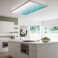 thumbnail image 3 of Aqua Blue Geometric Magnetic Fluorescent Light Covers for Ceiling Lights 2x4Ft,Modern White Stripe Distortion Art Office Classroom Kitchen Drop Ceiling Light Covers Filters Shade Panel 2Packs, 3 of 9