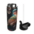 thumbnail image 2 of Picia Colorful Rose Bird Pattern 18oz Sports Insulated Kettle With Straw Insulated Water Bottle For Running Hiking Cycling Climbing Men'S Woman Insulated Water Bottle, 2 of 8