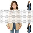 thumbnail image 3 of UAYOTSE Girls Double Breasted Trench Coat Lapel Mid Length Elegant Outerwear, 3 of 8