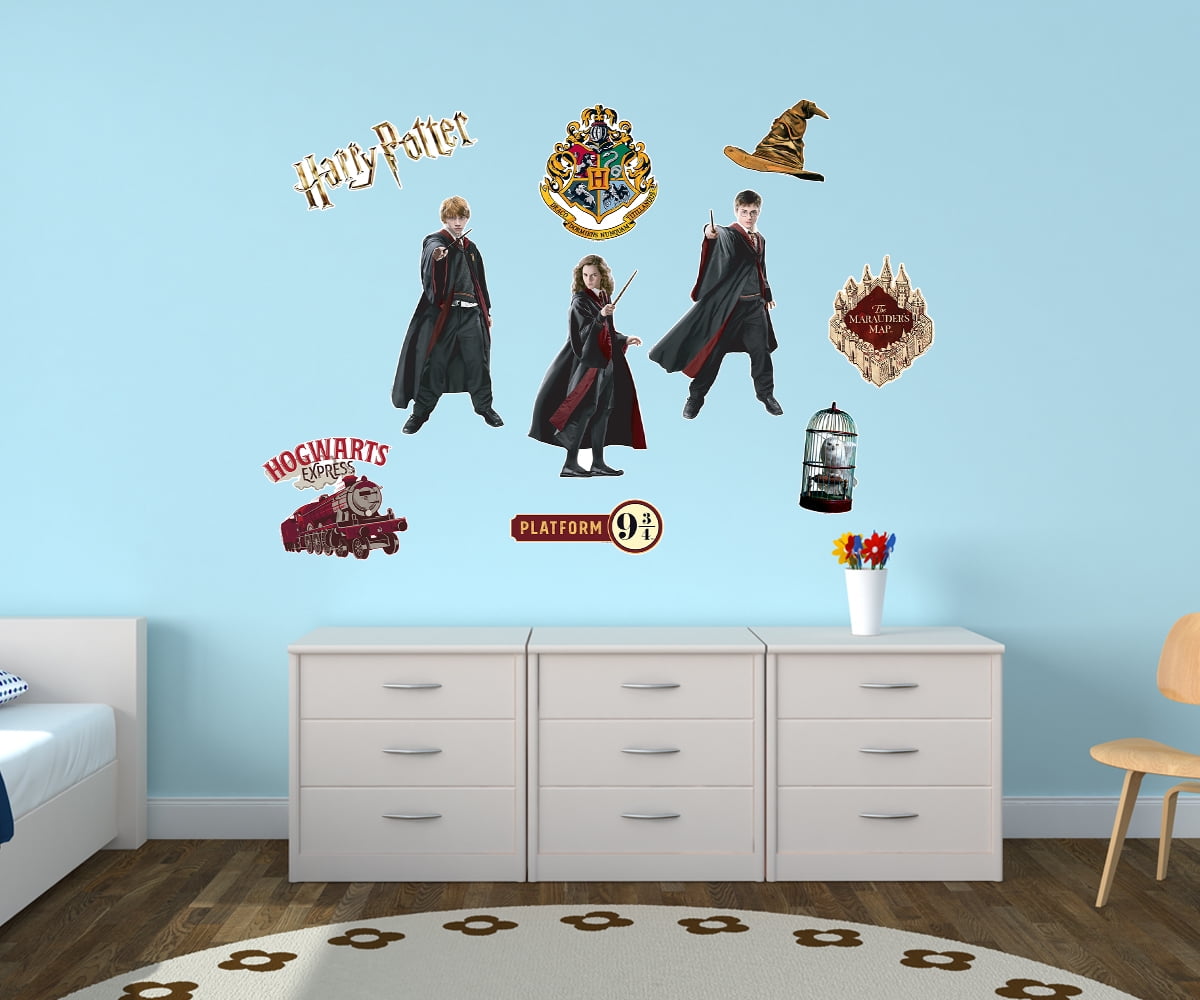 Harry Potter Group Wall Sticker Movable Vinyl DIY Wall Art Stickers Set ...