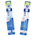 thumbnail image 2 of Brilliant Soft Toothbrush for Adults - with Over 14,000 360 Degree Micro-Fine, Rounded-Tip Bristles for Easy & Effective Cleaning, Blue-Clear, 2 Count, 2 of 10