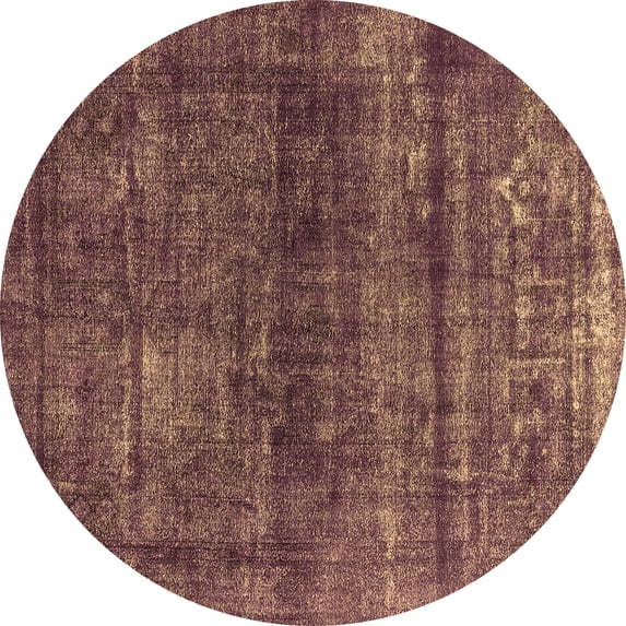 Ahgly Company Indoor Round Persian Brown Bohemian Area Rugs, 7' Round