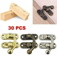 thumbnail image 3 of Ruibeauty 30Pcs Antique Bronze Iron Padlock Hasp Hook Lock For Mini Jewelry Wooden Box, 3 of 5